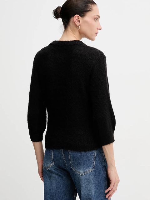 United Colors of Benetton sweter z dodatkiem moheru damski kolor czarny 1VAAD10F4 - zdjęcie produktu nr 2