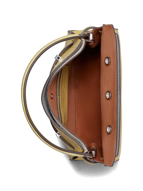 Tory Burch petite Lee Radziwill croc-embossed double bag - Yellow