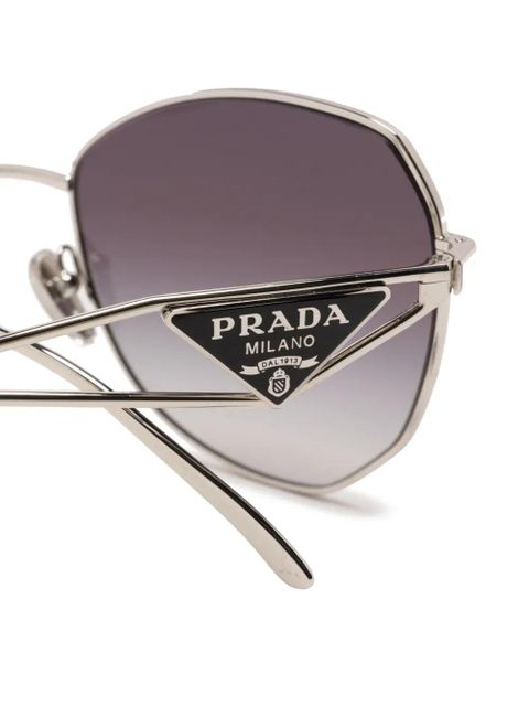 Prada Eyewear gradient oversized-frame sunglasses - Silver