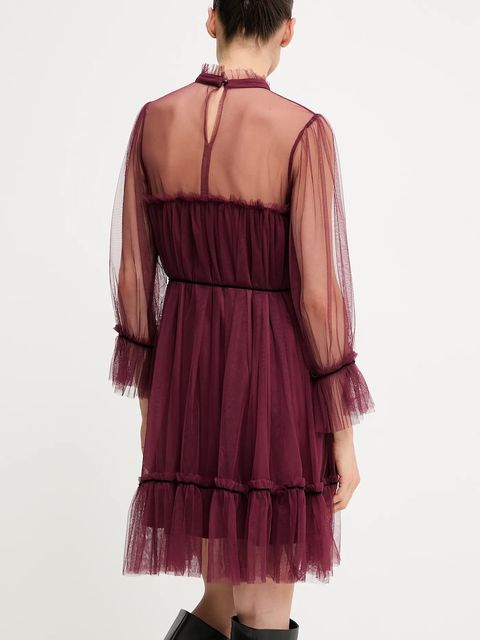 Answear.LAB sukienka kolor bordowy mini rozkloszowana - zdjęcie produktu nr 2