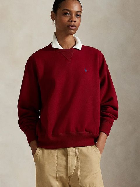 Polo Ralph Lauren bluza damska kolor bordowy gładka 211978306 - zdjęcie produktu nr 1