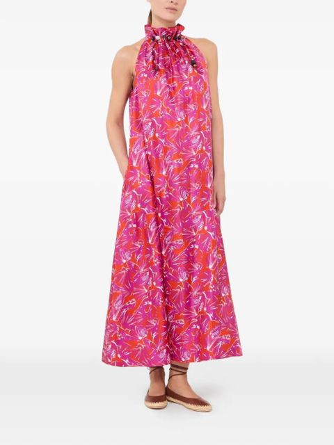 Max Mara floral-print twill silk maxi dress - Pink