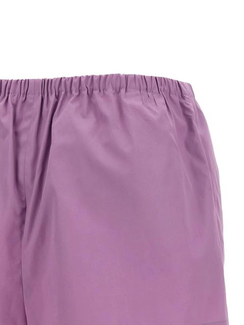Prada elasticated-waistband pocket cotton shorts - Purple