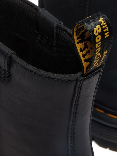 Dr. Martens botki ZebZag Rigger damskie kolor czarny na płaskim obcasie DM42662001