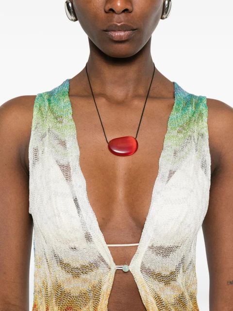 Missoni V-neck sleeveless tunic - White