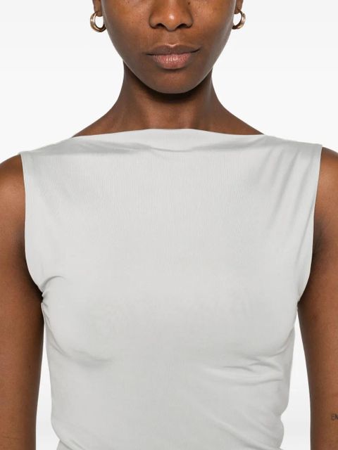 St. Agni boat-neck jersey top - Grey