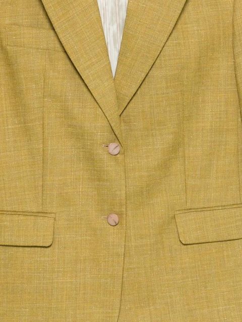 Alysi notched-lapel blazer - Yellow