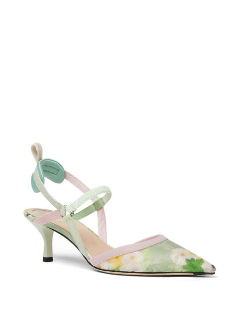 FENDI Colibrì Lite floral pumps - Green - zdjęcie produktu nr 2