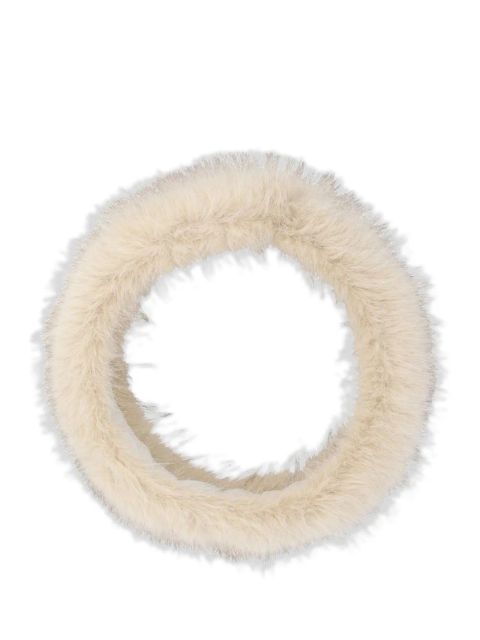 Valentino Garavani faux-fur logo-plaque hat - Neutrals - zdjęcie produktu nr 2