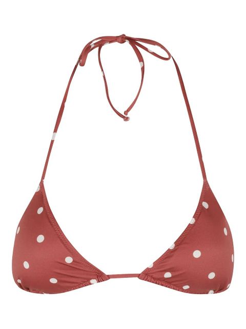 MC2 Saint Barth polka-dot triangle bikini top - Red - zdjęcie produktu nr 1