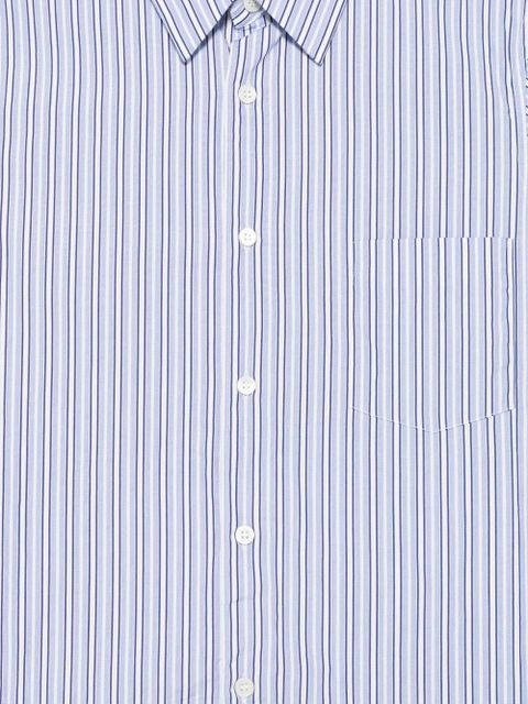 Comme Des Garçons striped chest-pocket shirt - Blue