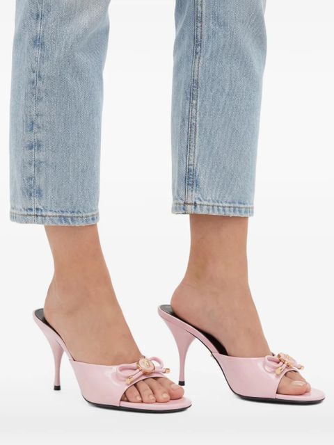 Versace Opera bow patent sandals - Pink