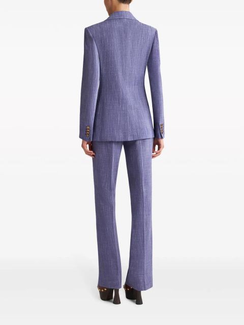 ETRO single-breasted slub blazer - Purple