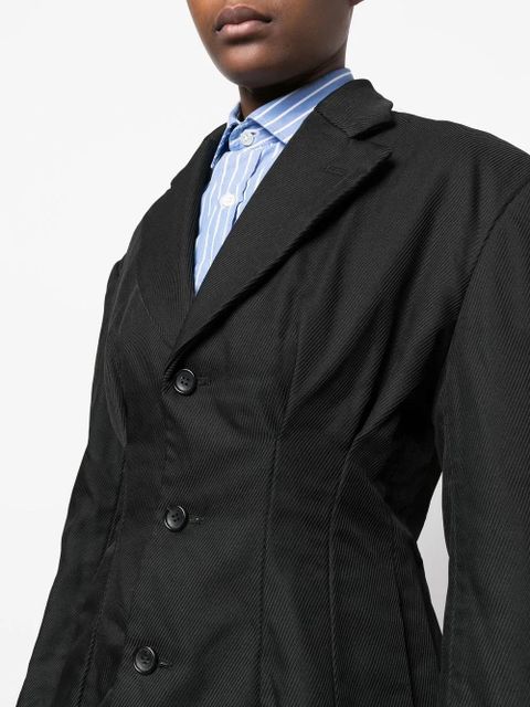 Comme Des Garçons button-up cotton blazer - Black