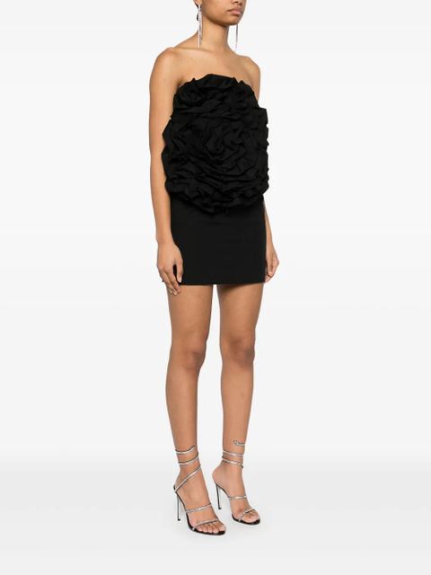 ROTATE BIRGER CHRISTENSEN floral-appliqué mini dress - Black