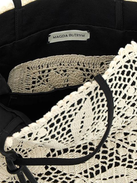 Magda Butrym Julia contrasting-crochet tote bag - White