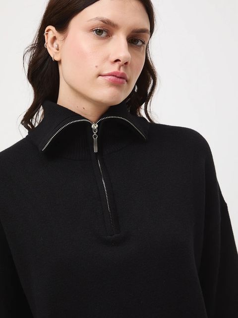 Medicine sweter damski kolor czarny z półgolfem