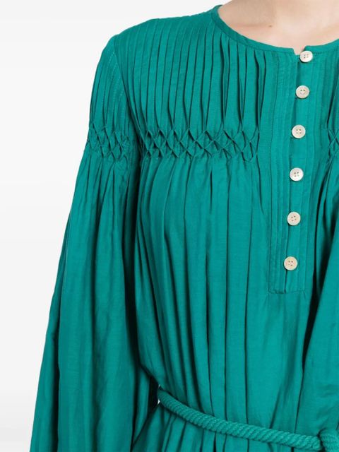 MARANT ÉTOILE Adeliani belted short dress - Green