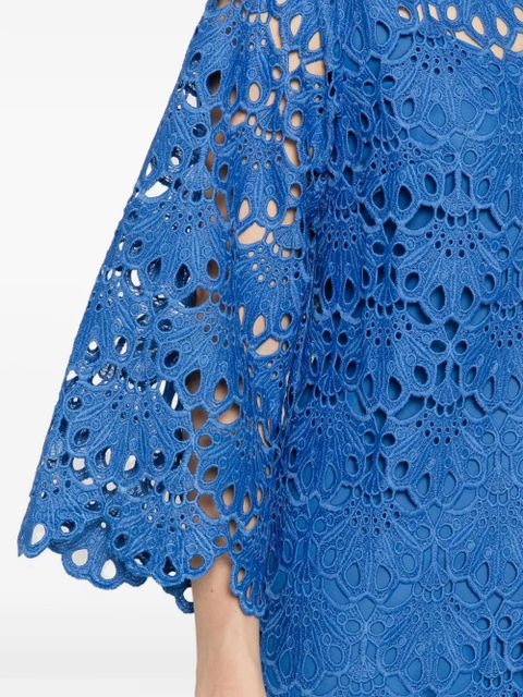 TWINSET guipure-lace scalloped dress - Blue