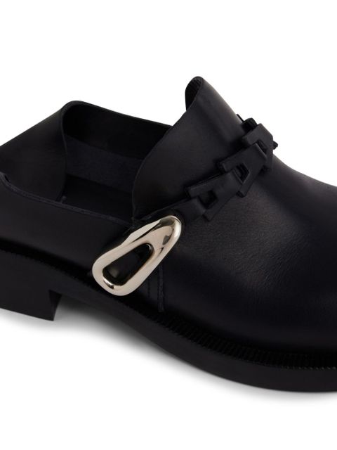 Rabanne leather mules - Black