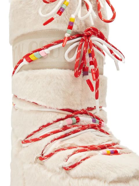 Moon Boot Icon faux-fur beaded boots - White - zdjęcie produktu nr 2