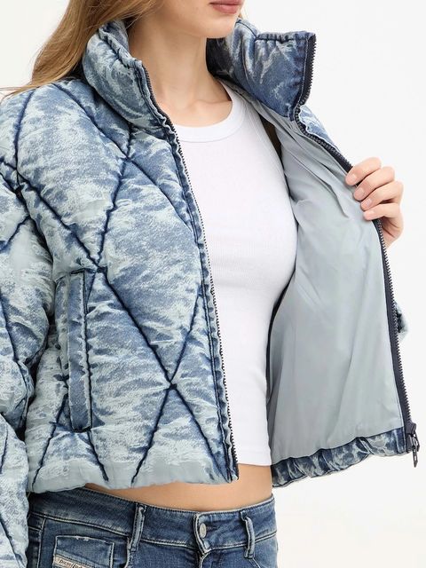 Diesel kurtka W-HISTEL kolor niebieski zimowa A19389.0LKCP