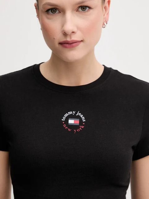 Tommy Jeans t-shirt damski kolor czarny DW0DW20316
