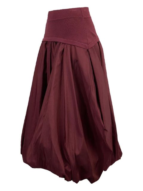 Simkhai Corinn taffeta midi skirt - Red