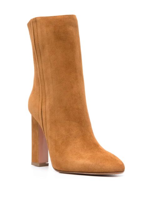 Aquazzura Joplin 105mm almond-toe boots - Brown - zdjęcie produktu nr 2