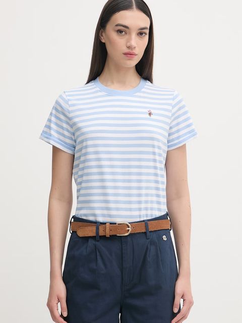 U.S. Polo Assn. t-shirt bawełniany STRIPE CREW NECK - zdjęcie produktu nr 2