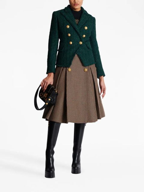 Balmain double-breasted tweed jacket - Green - zdjęcie produktu nr 2