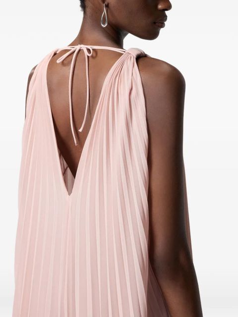 PINKO pleated halterneck maxi dress
