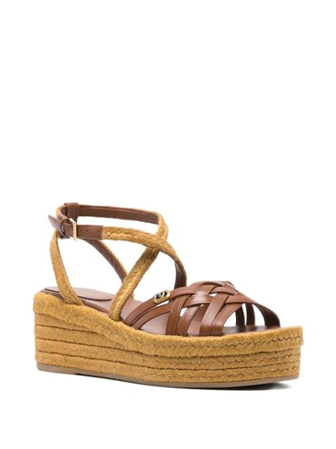 Valentino Garavani braided platform sandals - Brown - zdjęcie produktu nr 2