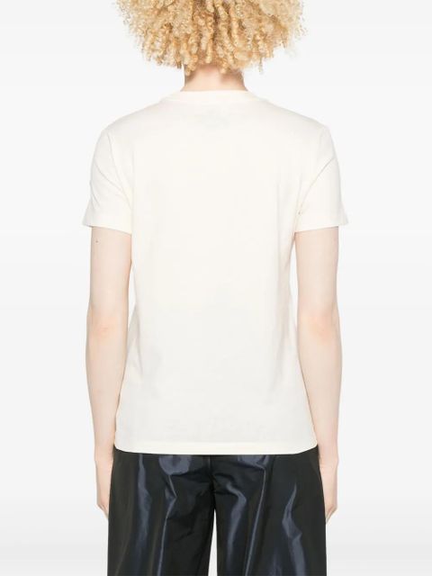 Moncler embroidered-logo cotton T-shirt - Neutrals