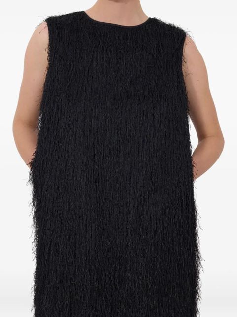 LouLou de Saison Tiwa fringed midi dress - Black