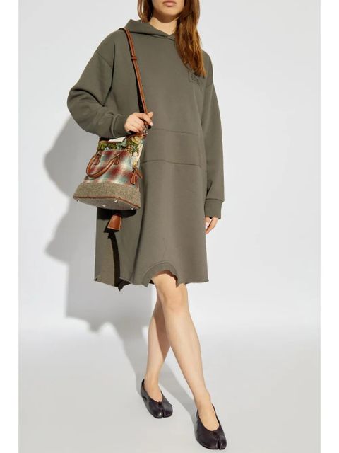 MM6 Maison Margiela logo-print hooded dress - Grey - zdjęcie produktu nr 2