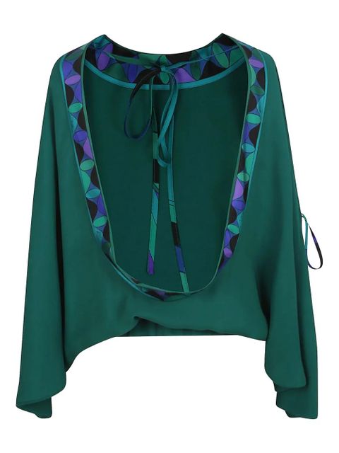 PUCCI open-back blouse - Green - zdjęcie produktu nr 2