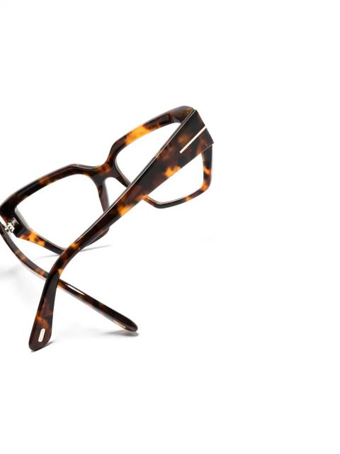 TOM FORD Eyewear geometric-frame glasses - Brown