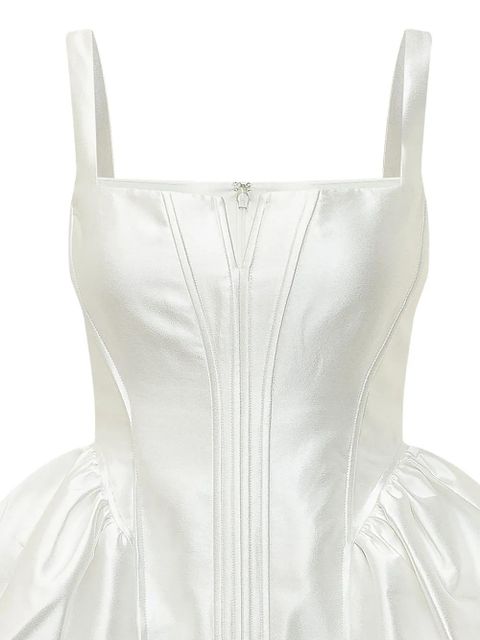 Self-Portrait flared mini dress - White