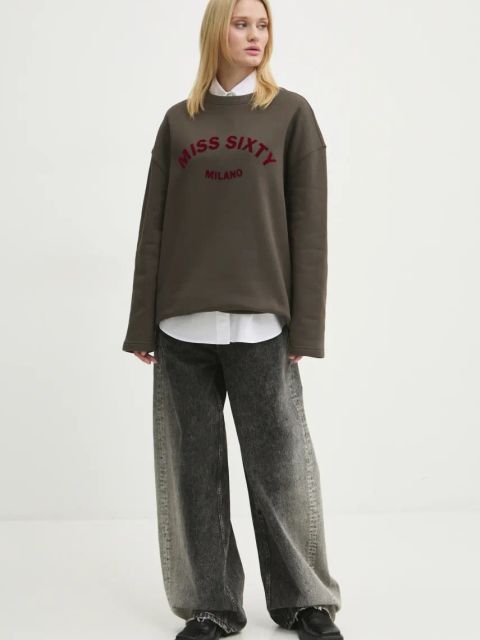 Miss Sixty koszula bawełniana 0 damska kolor biały regular z kołnierzykiem klasycznym 6L3XJ2380000