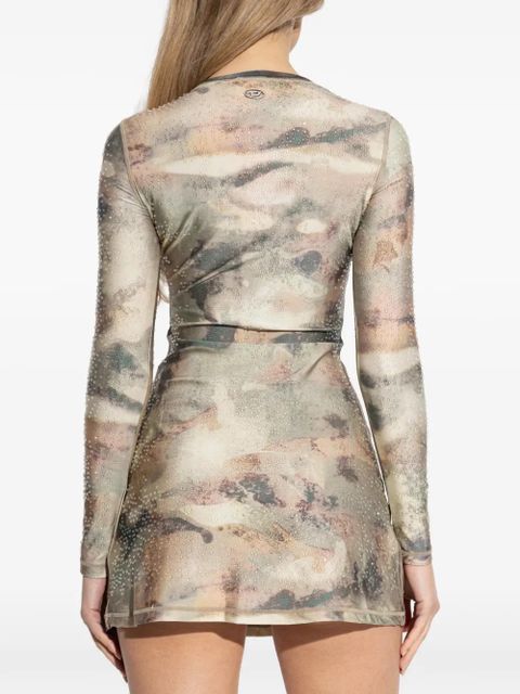 Diesel D-Uplo long-sleeve mini dress - Neutrals