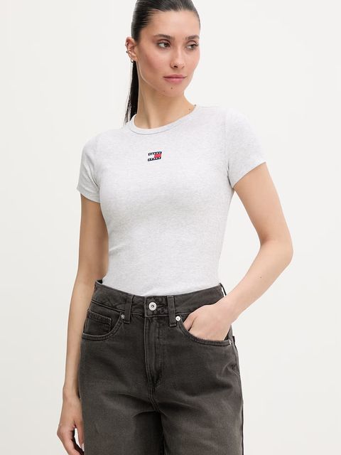Tommy Jeans t-shirt damski bawełniany z elastanem - zdjęcie produktu nr 2