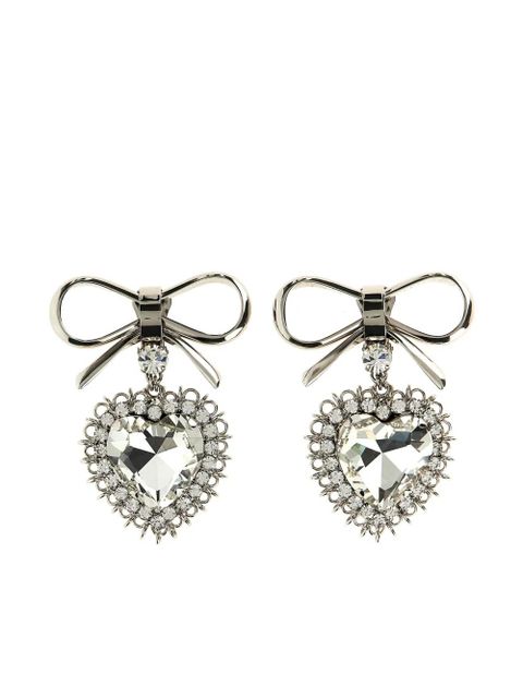 Alessandra Rich Bow earrings - Silver - zdjęcie produktu nr 1