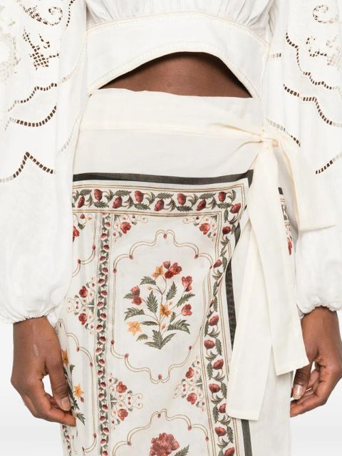 Agua By Agua Bendita Lavanda Andes floral-print pareo - Neutrals