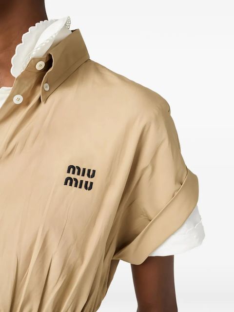 Miu Miu poplin shirt-dress - Brown
