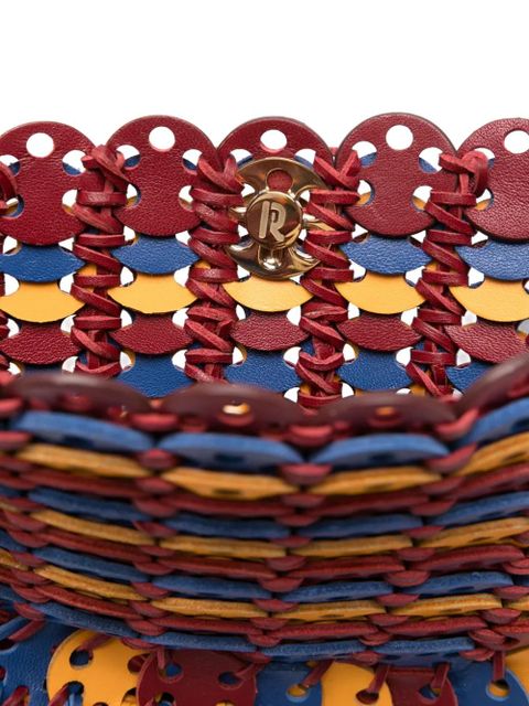 Rabanne fringed leather shoulder bag - Red