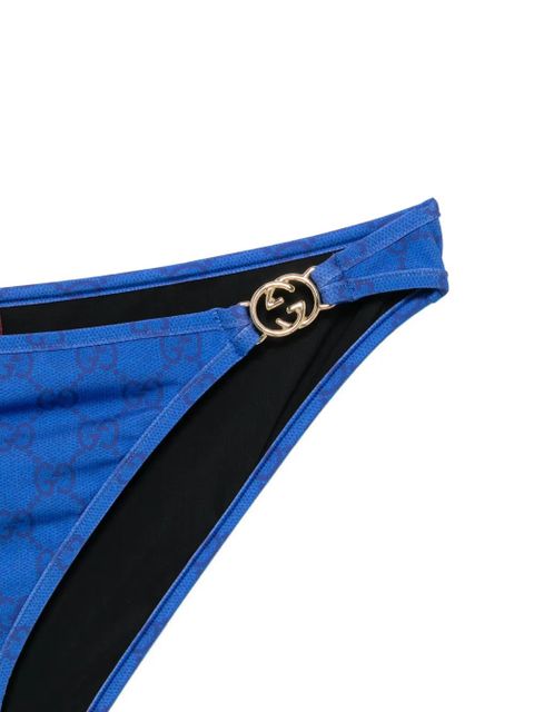 Gucci logo detail bikini - Blue