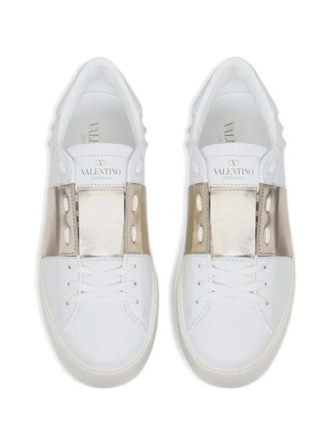 Valentino Garavani calfskin open sneakers - White
