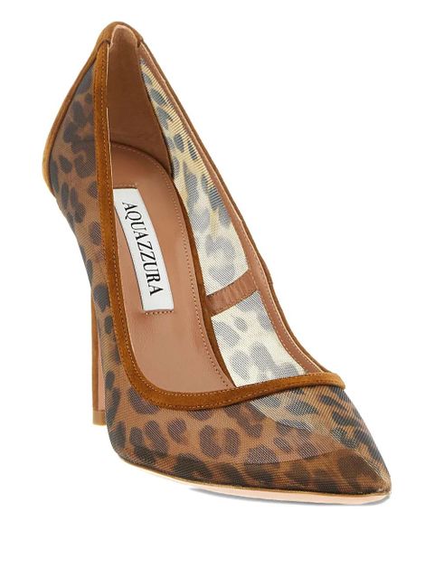 Aquazzura 105mm animal-print pointed pumps - Brown - zdjęcie produktu nr 2