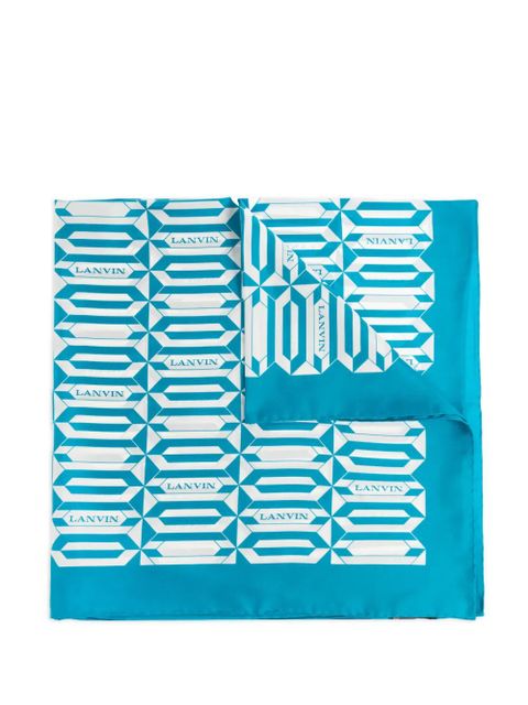Lanvin geometric-printed scarf - Blue - zdjęcie produktu nr 1